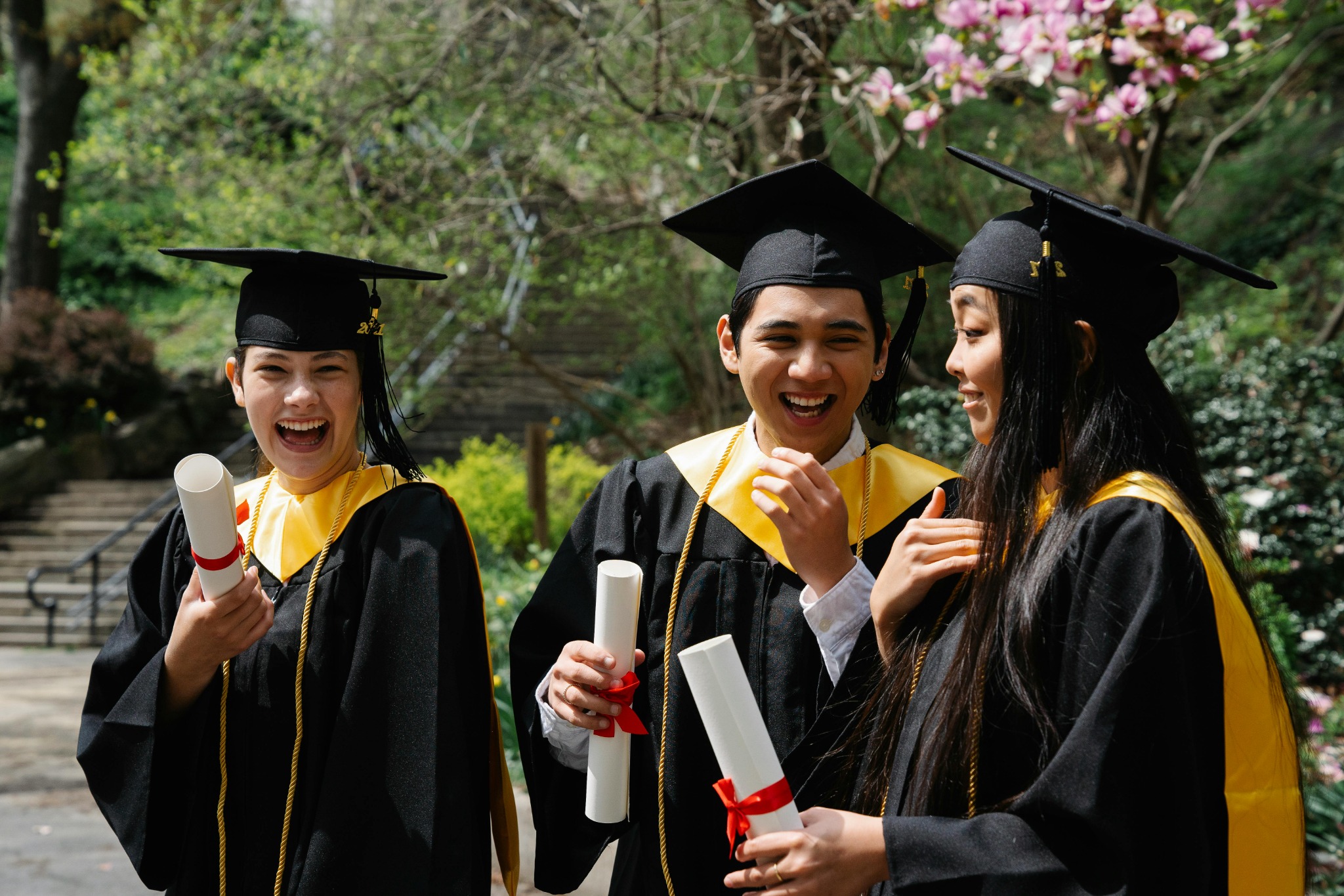 Group of happy grads